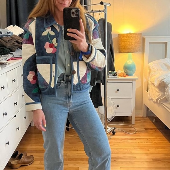 One of a Kind Hey Johanna Flower Quilt Jacket - Picture 10 of 10